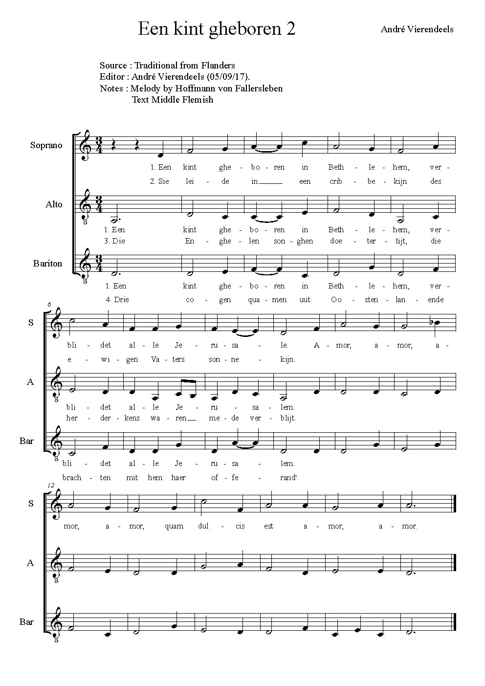 Een kint gheboren II - Choir Script PDF Thumbnail