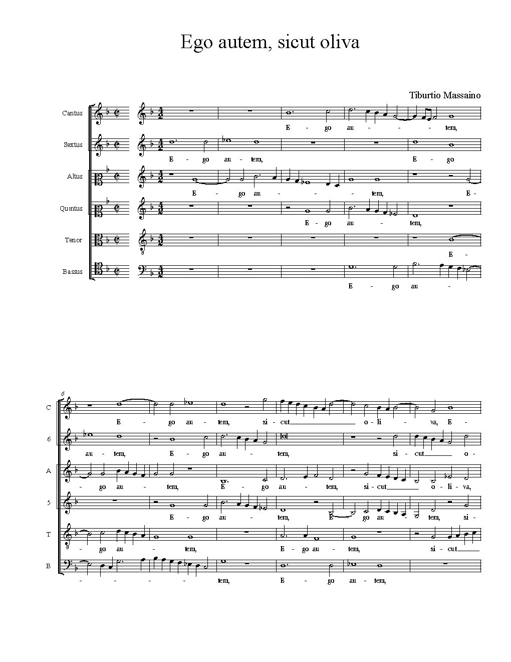 Ego autem, sicut oliva - Choir Script PDF Thumbnail