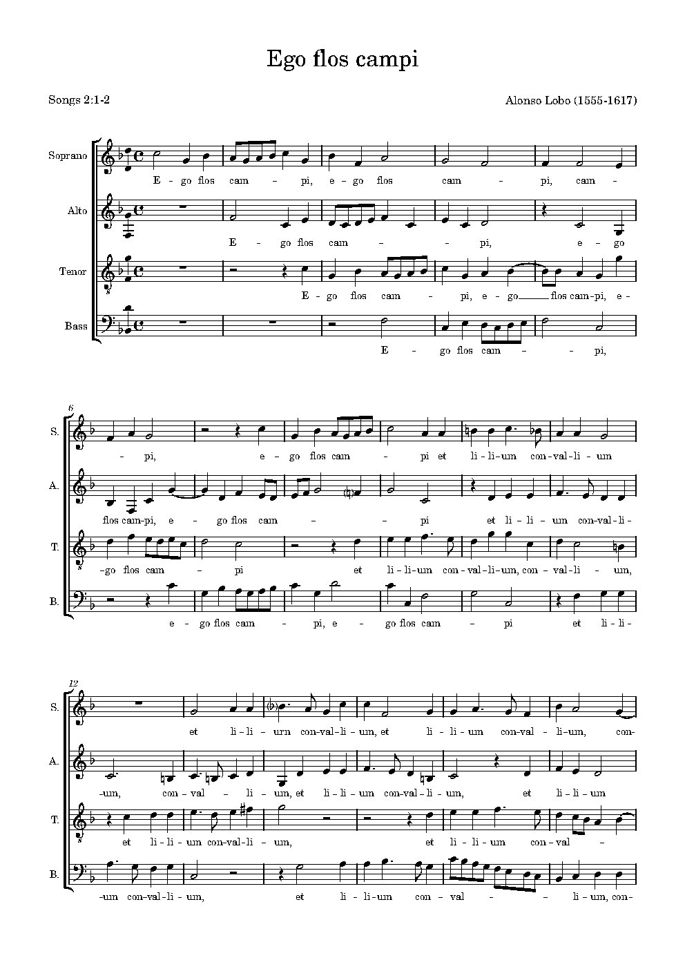 Ego flos campi - Choir Script PDF Thumbnail