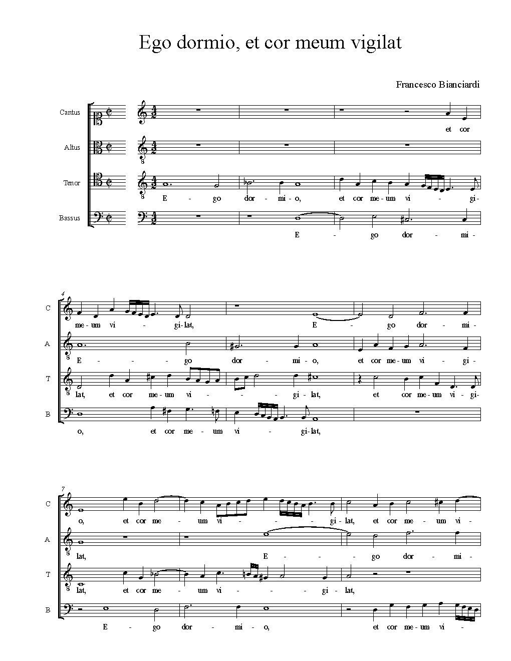 Ego dormio, et cor meum vigilat - Choir Script PDF Thumbnail