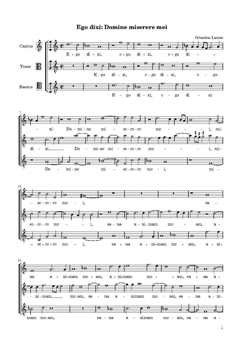 Ego dixi Domine miserere mei