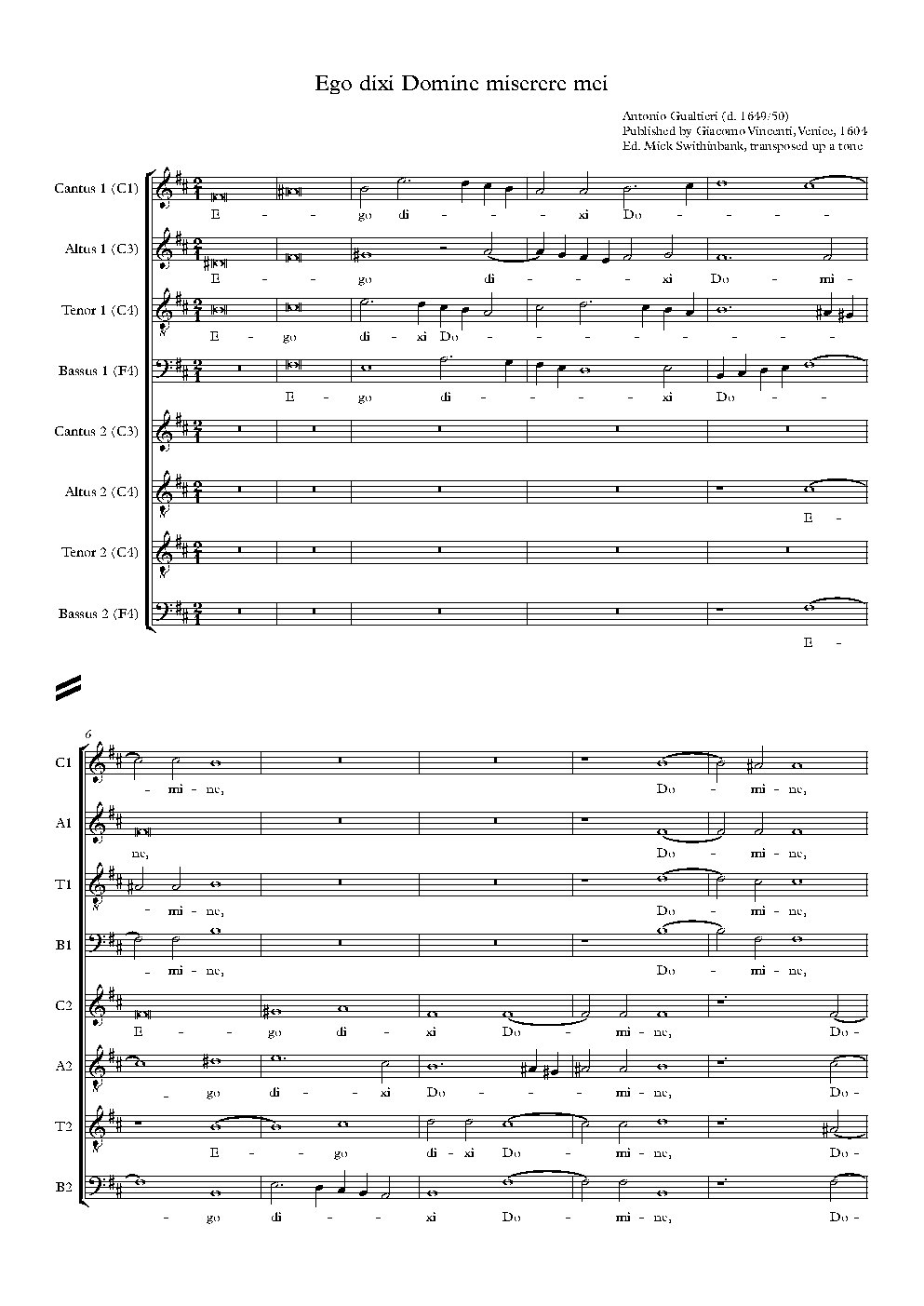 Ego dixi Domine miserere mei