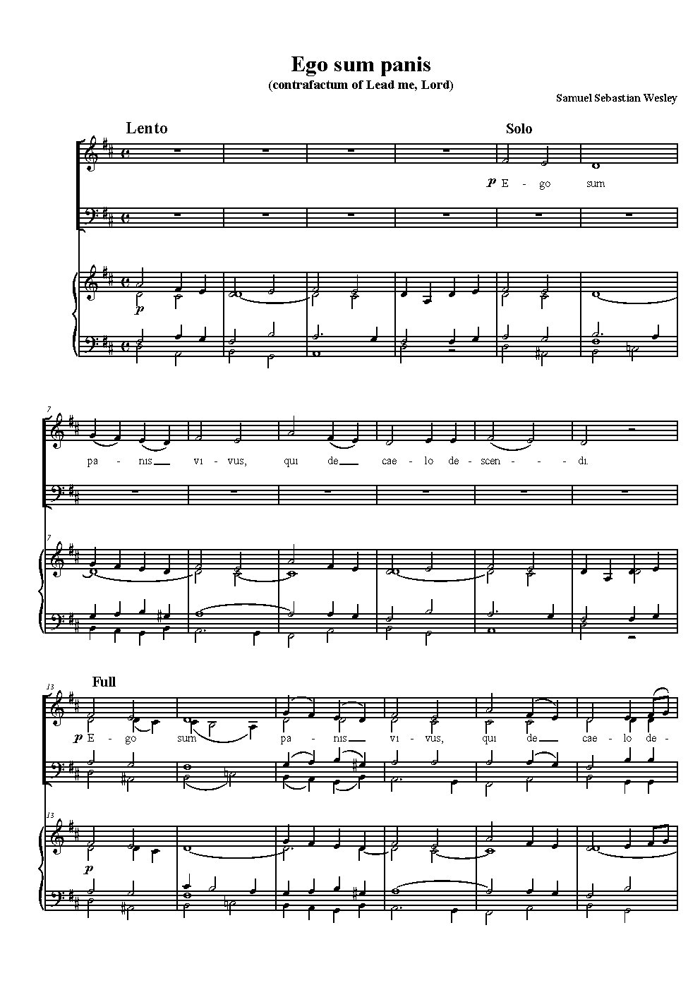Ego sum panis - Choir Script PDF Thumbnail