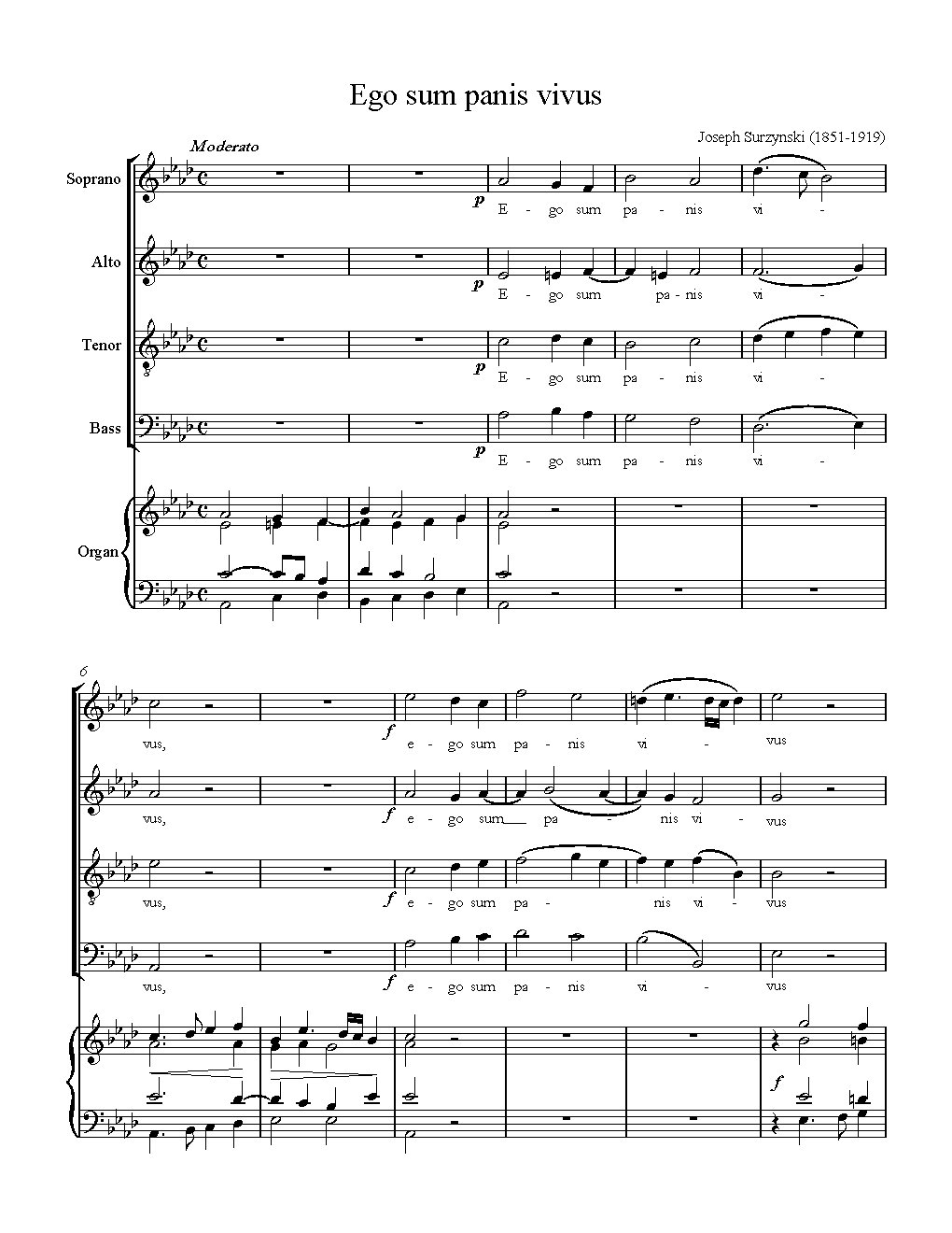 Ego sum panis vivus - Choir Script PDF Thumbnail