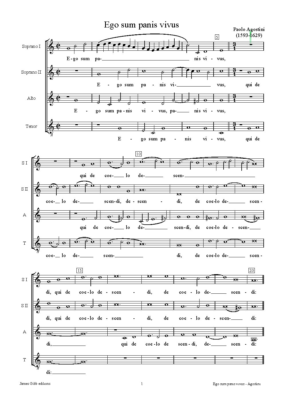 Ego sum panis vivus - Choir Script PDF Thumbnail