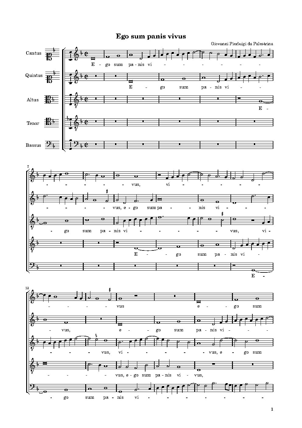 Ego sum panis vivus 5vv