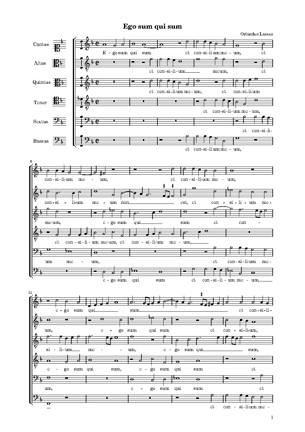 Ego sum qui sum - Choir Script PDF Thumbnail