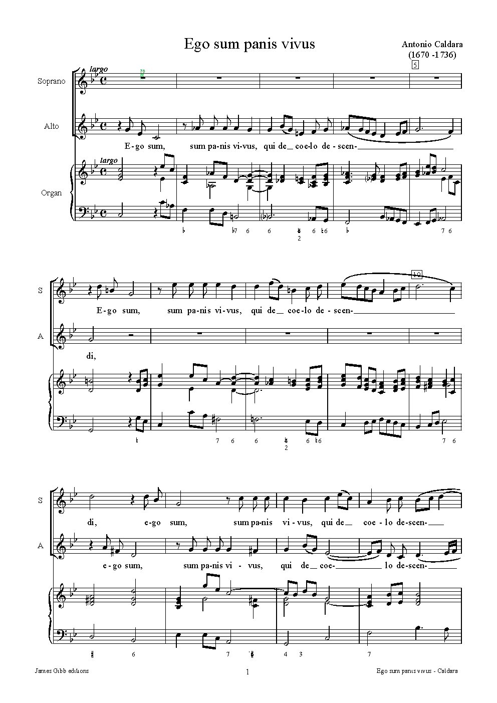 Ego sum panis vivus - Choir Script PDF Thumbnail