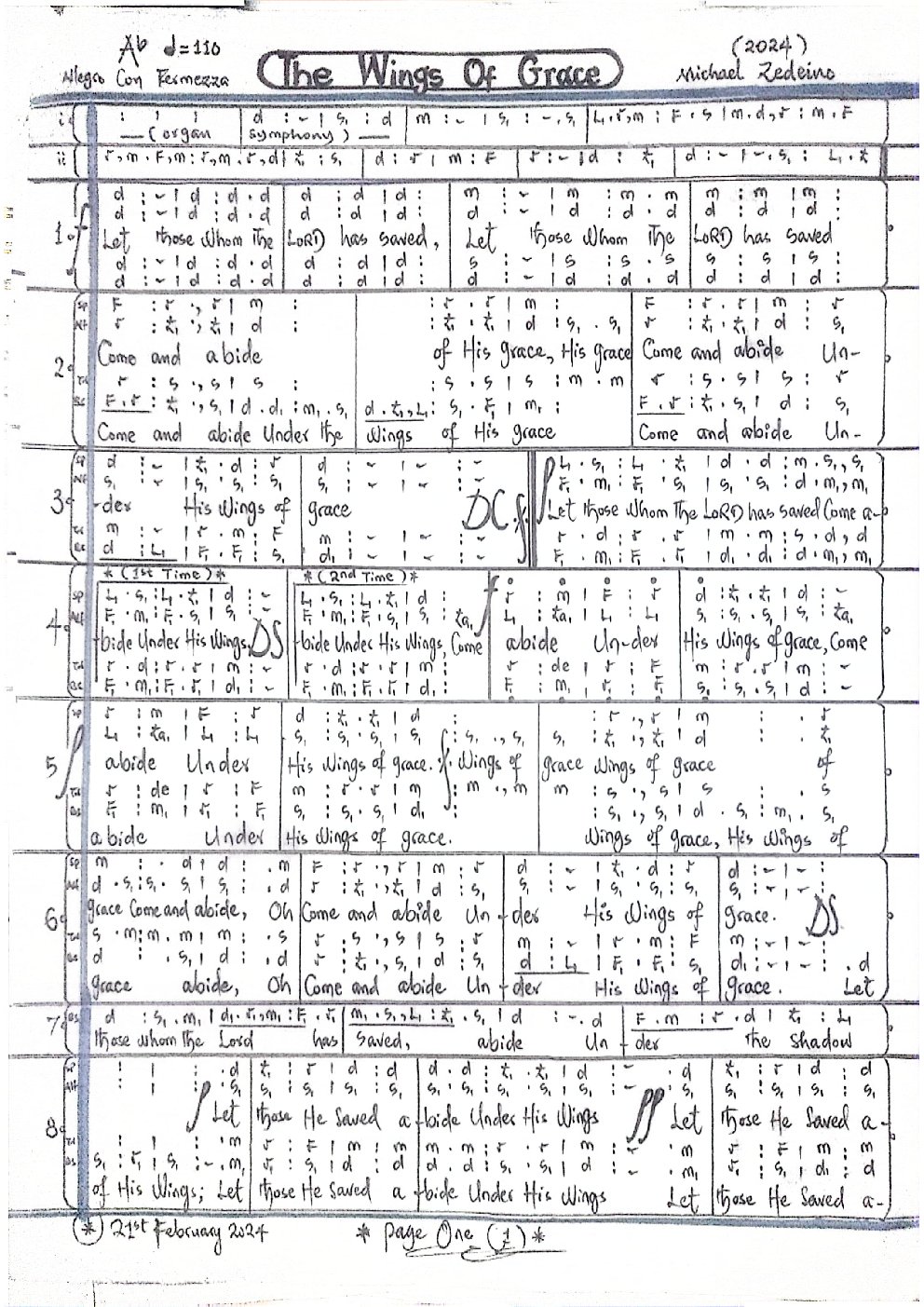 The Wings Of Grace - Choir Script PDF Thumbnail