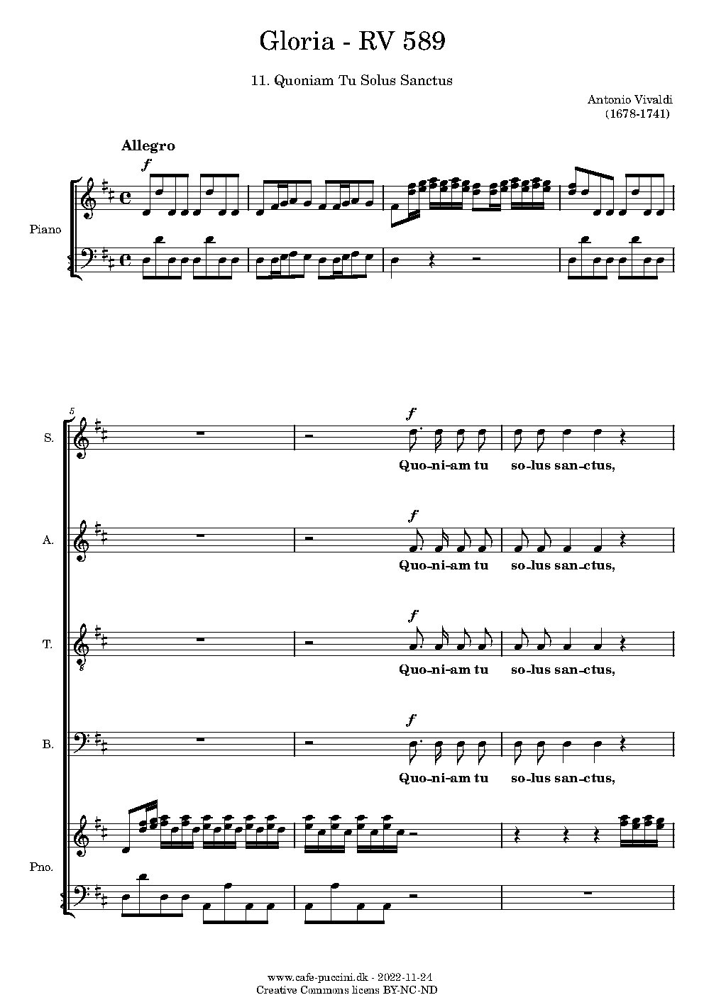 Gloria - RV 589