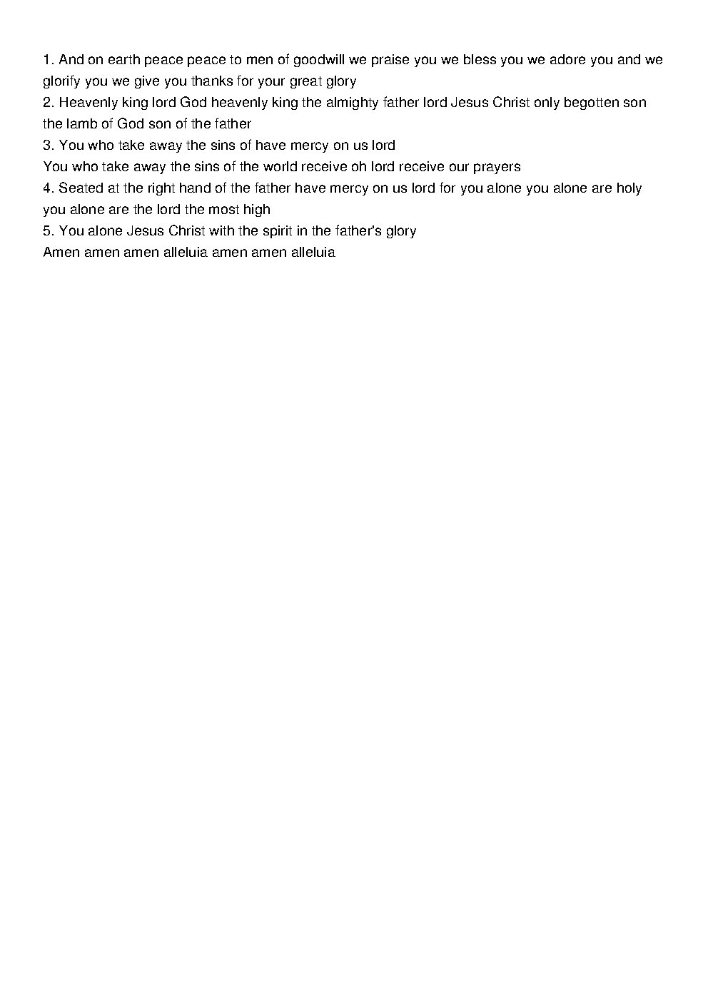 Gloria (2) - Choir Script PDF Thumbnail