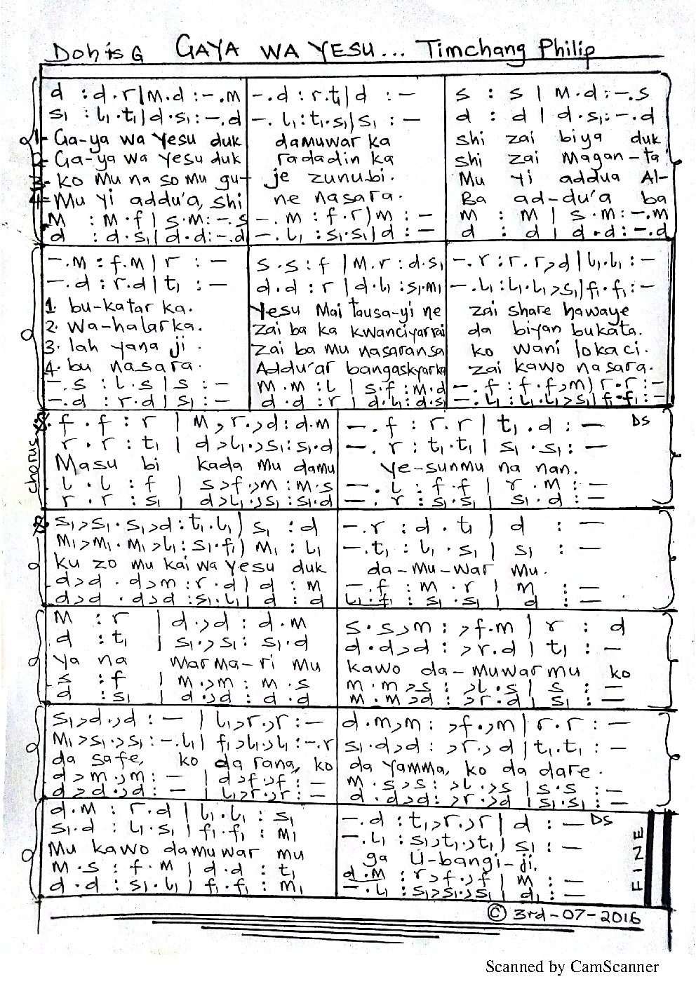 GAYA WA YESU... - Choir Script PDF Thumbnail