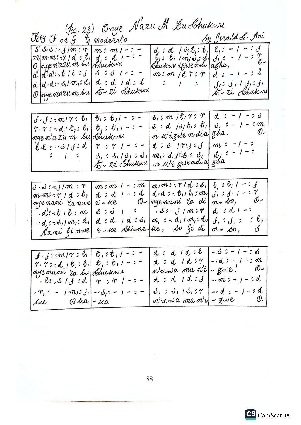 (Ps. 23) Onye N'azu M Bu Chukwu