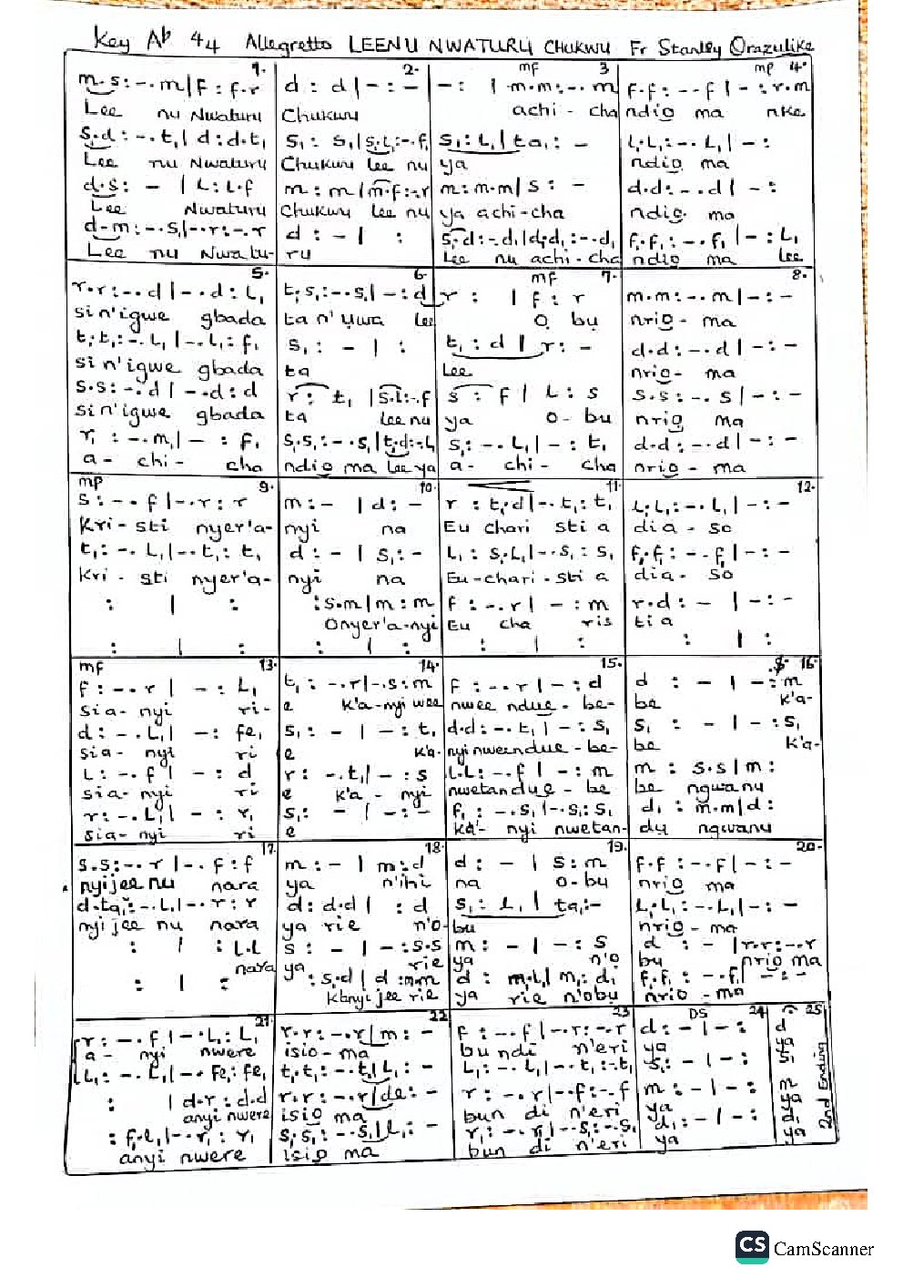 LEENU NWATURU CHUKWU - Choir Script PDF Thumbnail