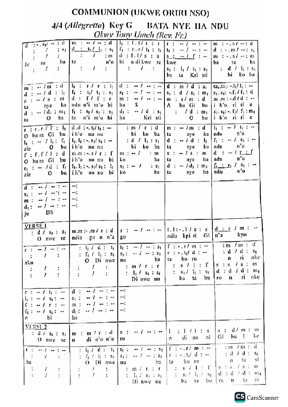 Bata Nye ha Ndu - Choir Script PDF Thumbnail
