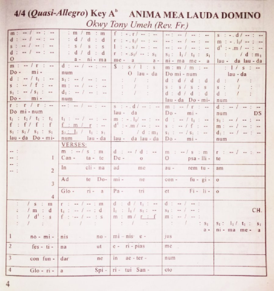 ANIMA MEA LAUDA DOMINO - Choir Script PDF Thumbnail