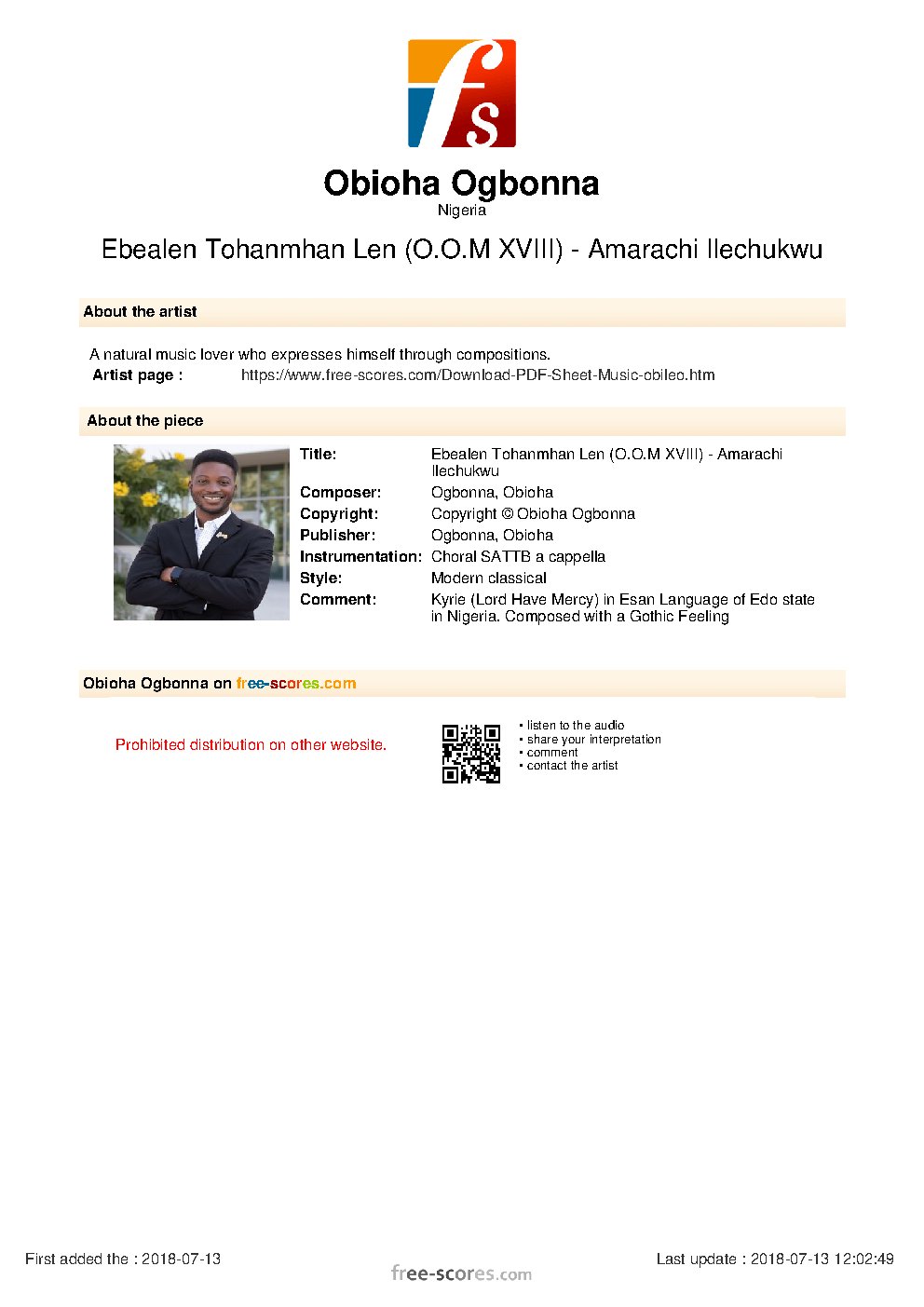 Ebealen Tohanmhan Len (O.O.M XVIII)