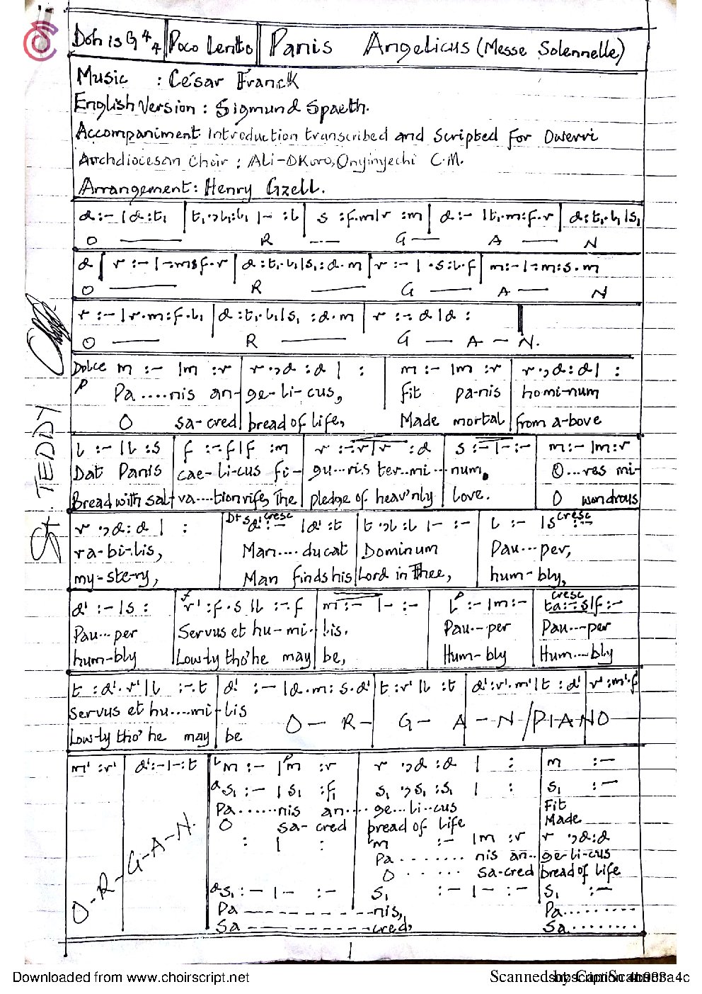 Panis Angelicus (Messe Solennelle)