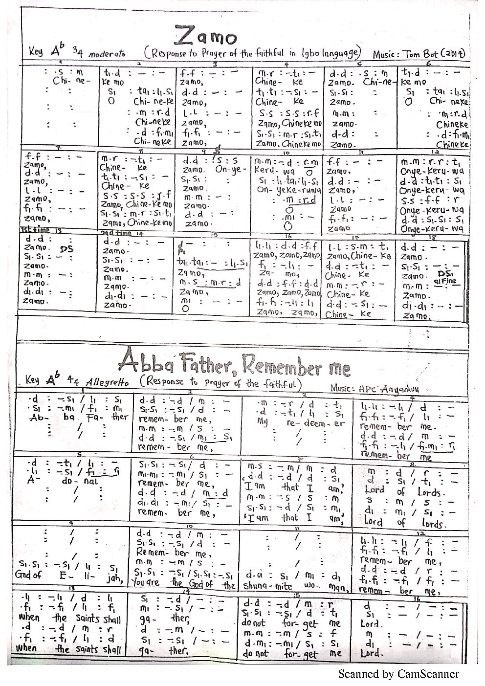 Zamo & Abba Father, Remember me