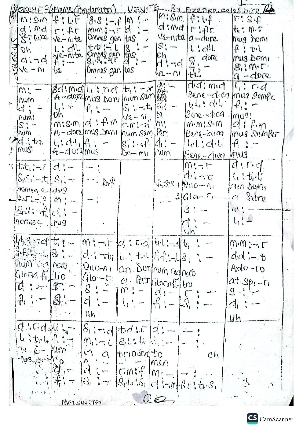 VENITE - Choir Script PDF Thumbnail