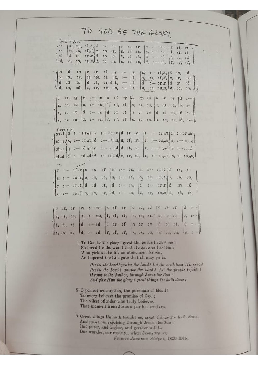 TO GOD BE THE GLORY. - Choir Script PDF Thumbnail