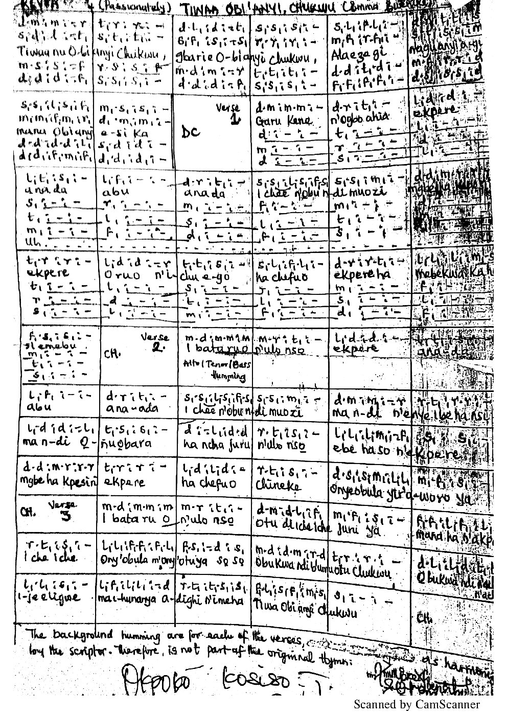 TIWA OBI'ANYI, CHUKWU - Choir Script PDF Thumbnail