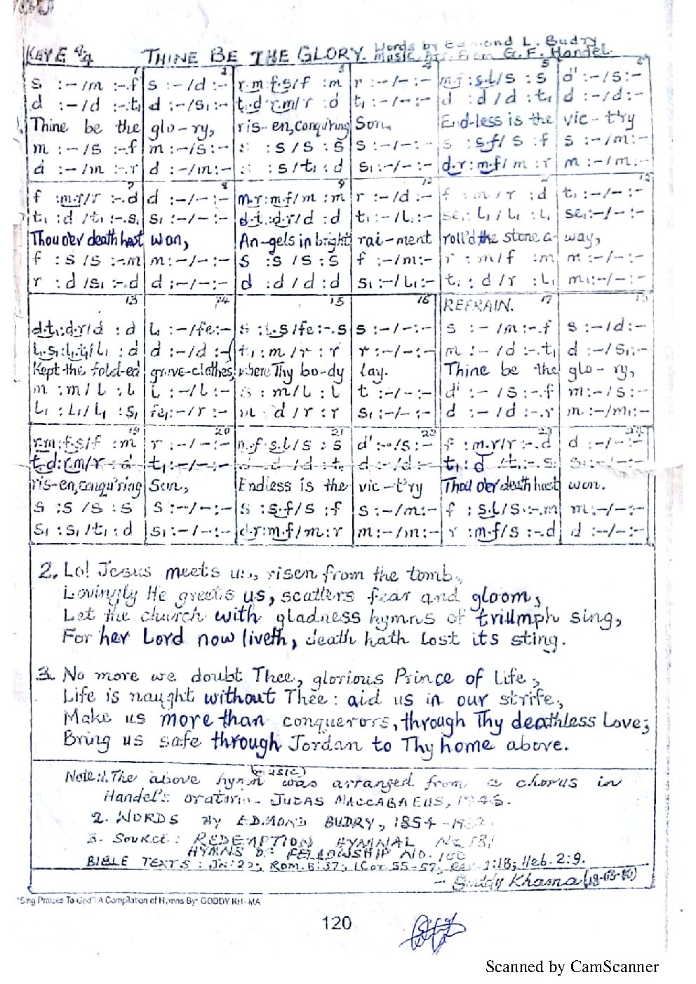 THINE BE THE GLORY - Choir Script PDF Thumbnail