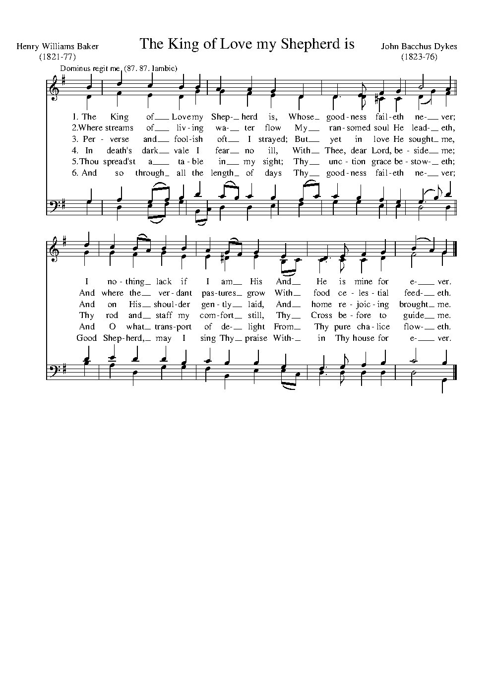 The King of Love my Shepherd is