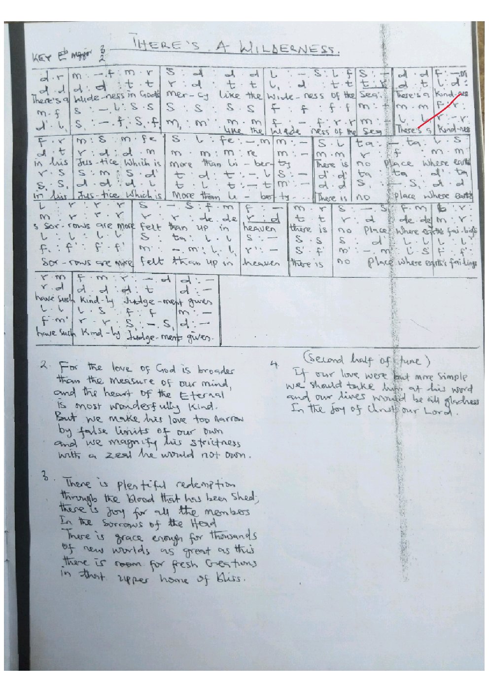THERE'S A WILDERNESS. - Choir Script PDF Thumbnail