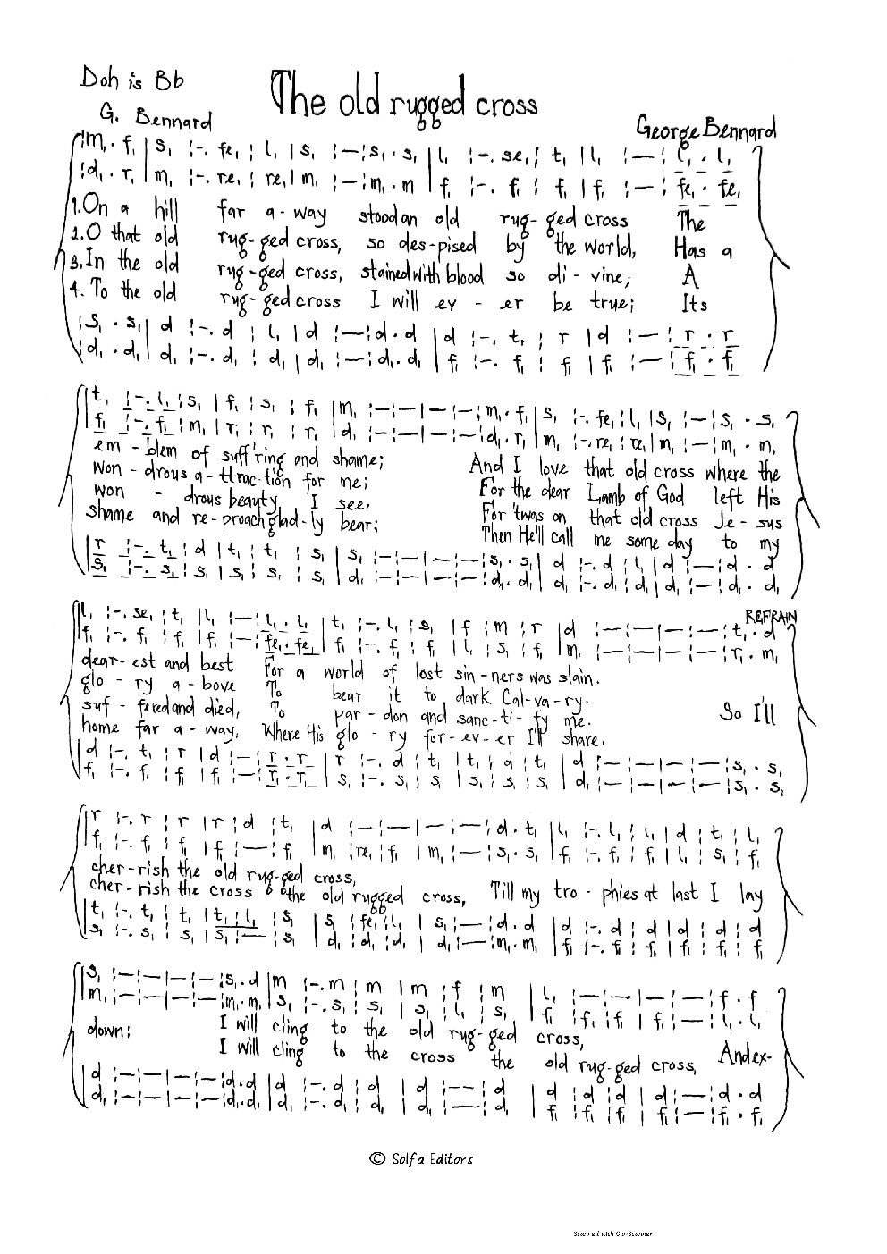 The old rugged cross - Choir Script PDF Thumbnail