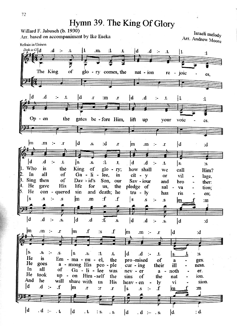 Hymn 39. The King Of Glory