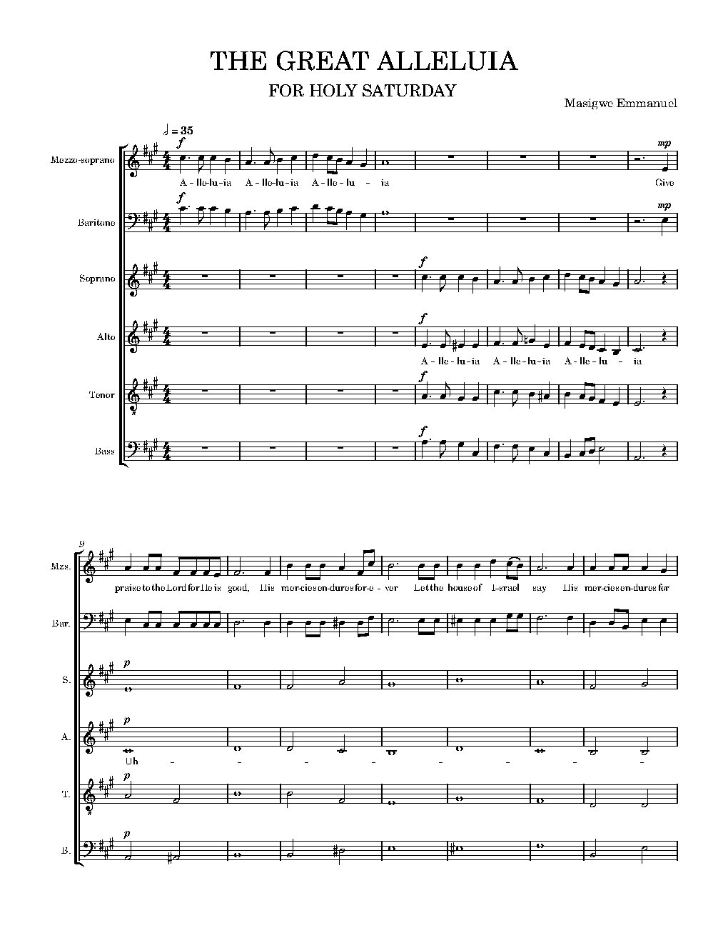THE GREAT ALLELUIA