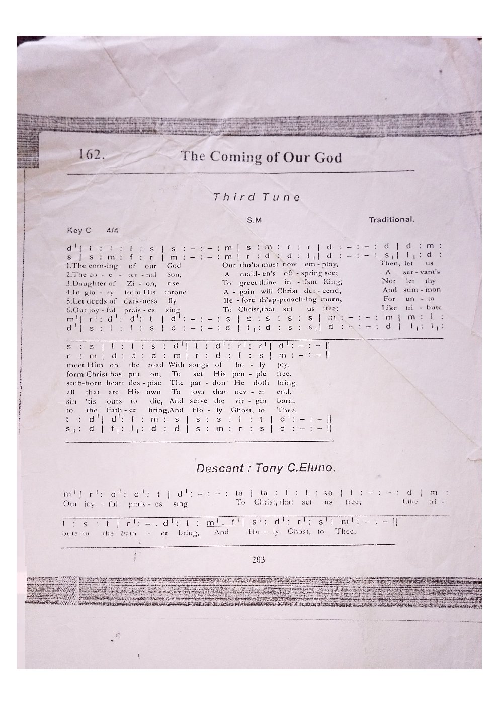 The coming of our God