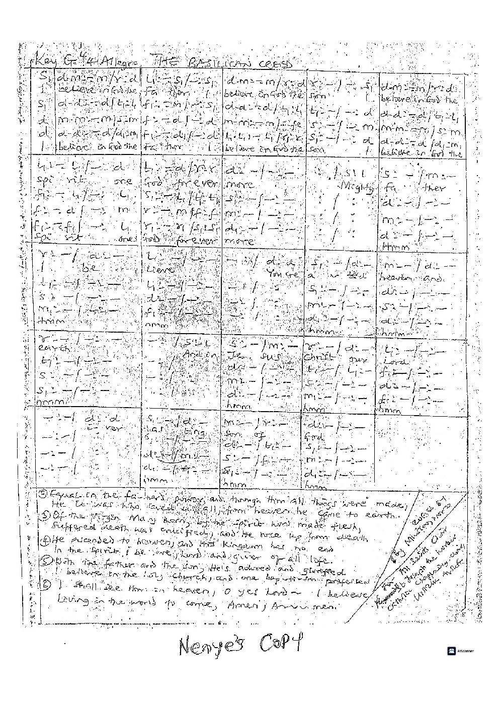 The Basilican Creed - Choir Script PDF Thumbnail