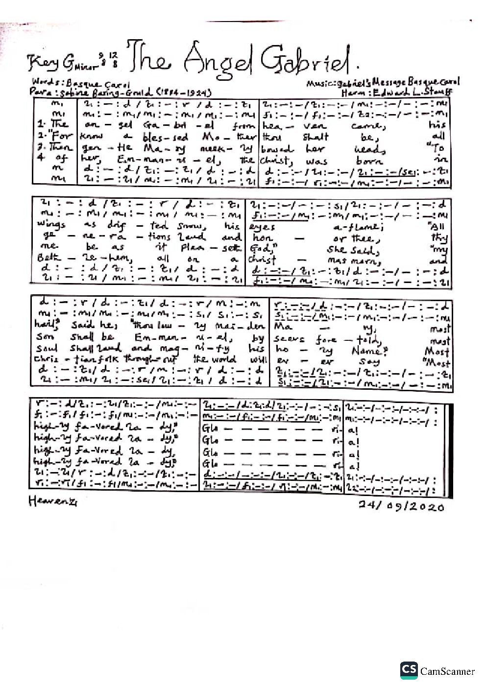 The Angel Gabriel - Choir Script PDF Thumbnail
