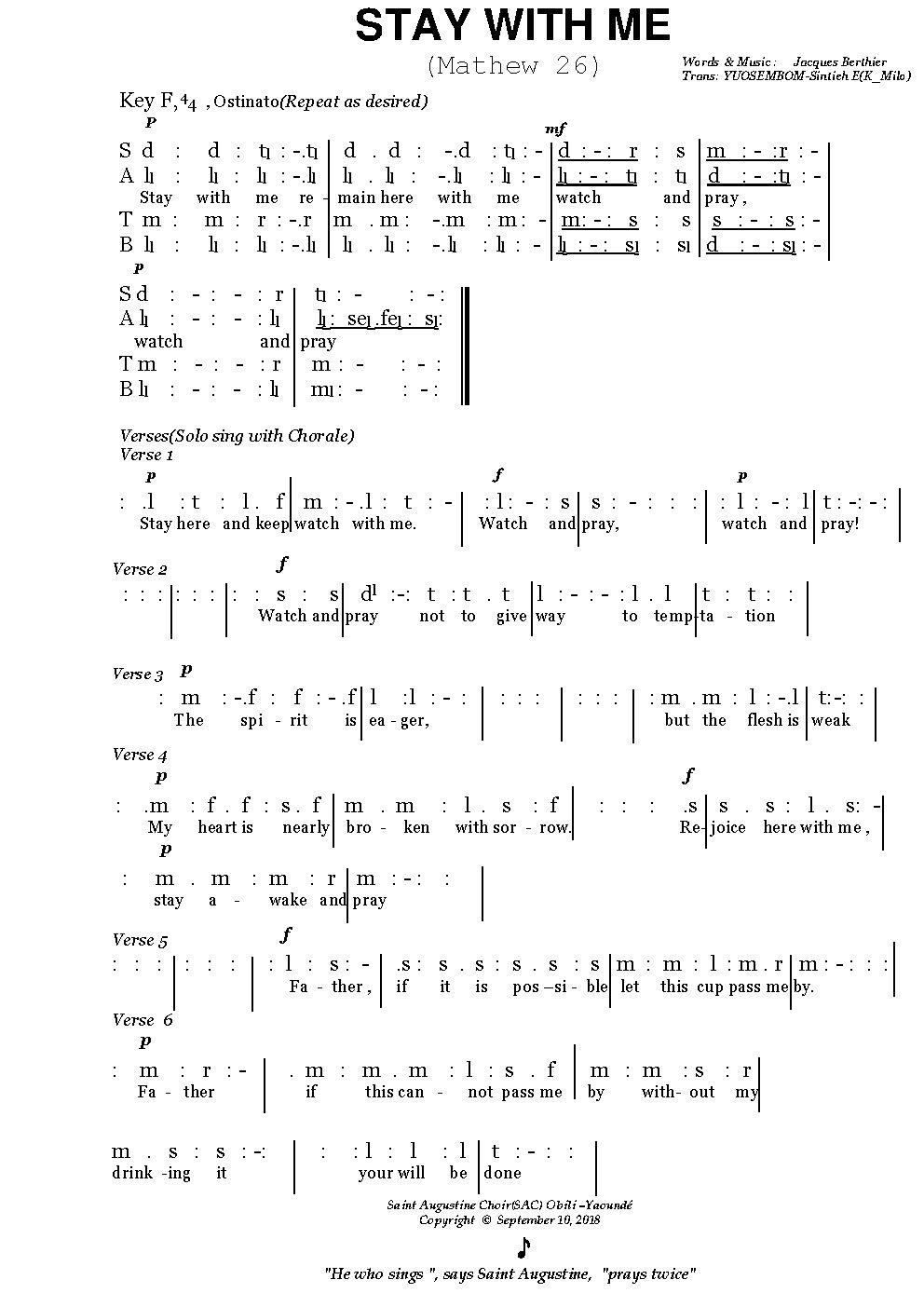 STAY WITH ME - Choir Script PDF Thumbnail