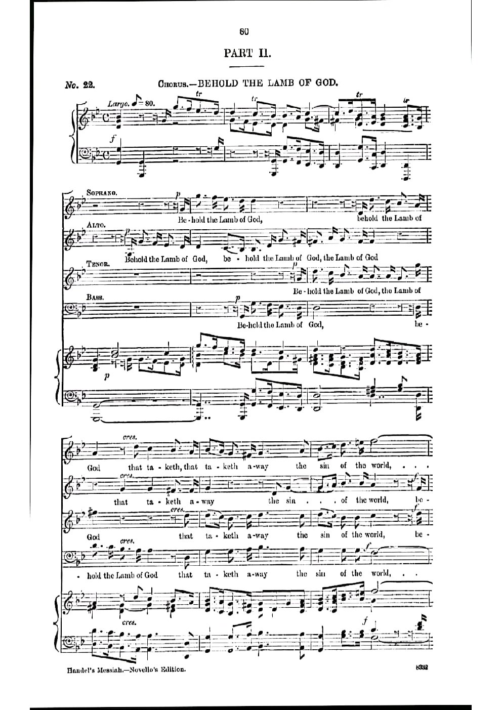 CHORUS.—BEHOLD THE LAMB OF GOD. - Choir Script PDF Thumbnail