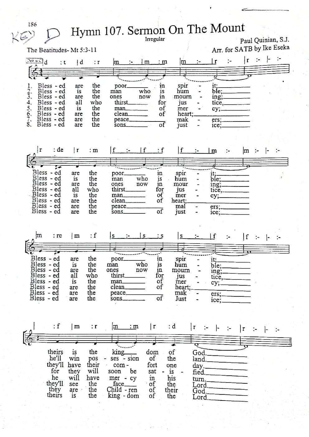Hymn 107. Sermon On The Mount