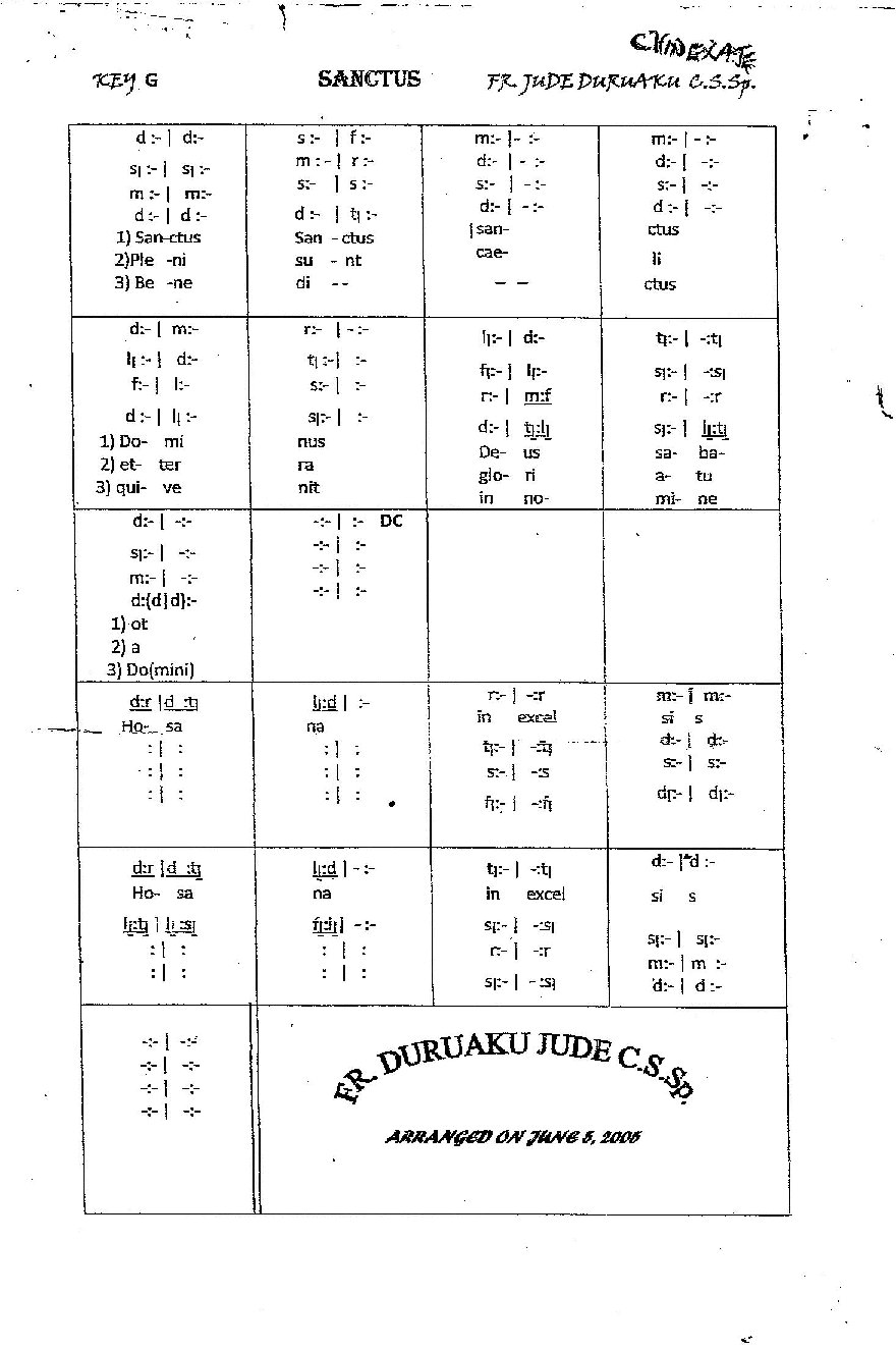 SANCTUS - Choir Script PDF Thumbnail