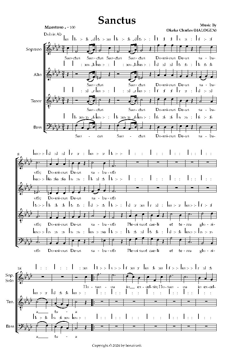 Sanctus - Choir Script PDF Thumbnail