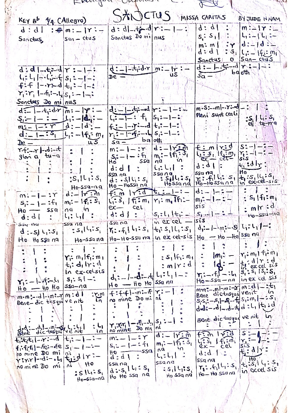 Sanctus Missa Caritas