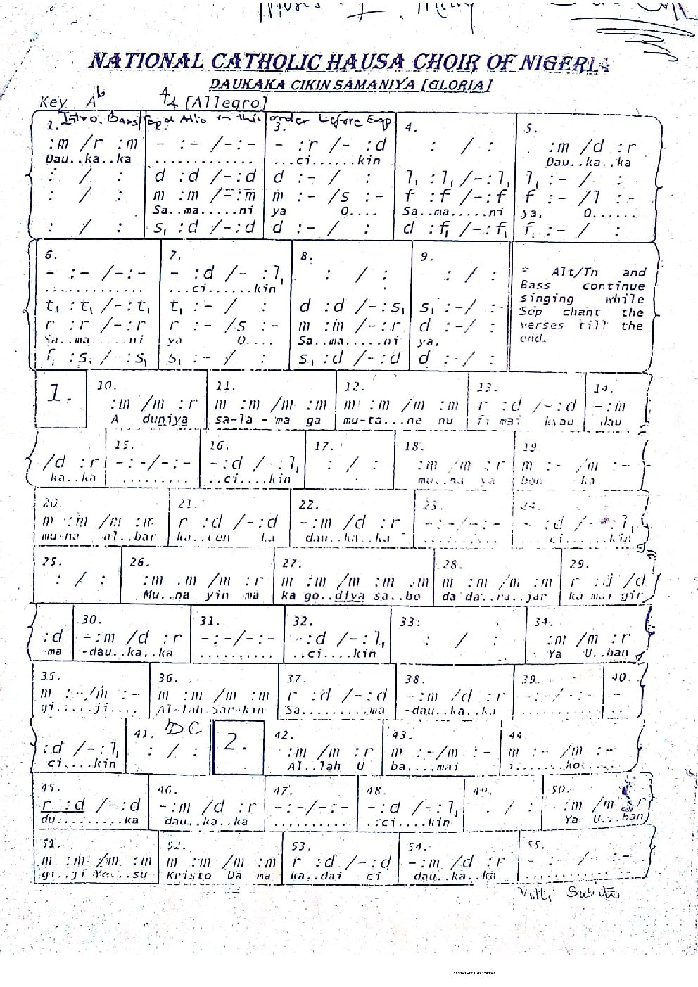 DAUKAKA CIKIN SAMANIYA [GLORIA]