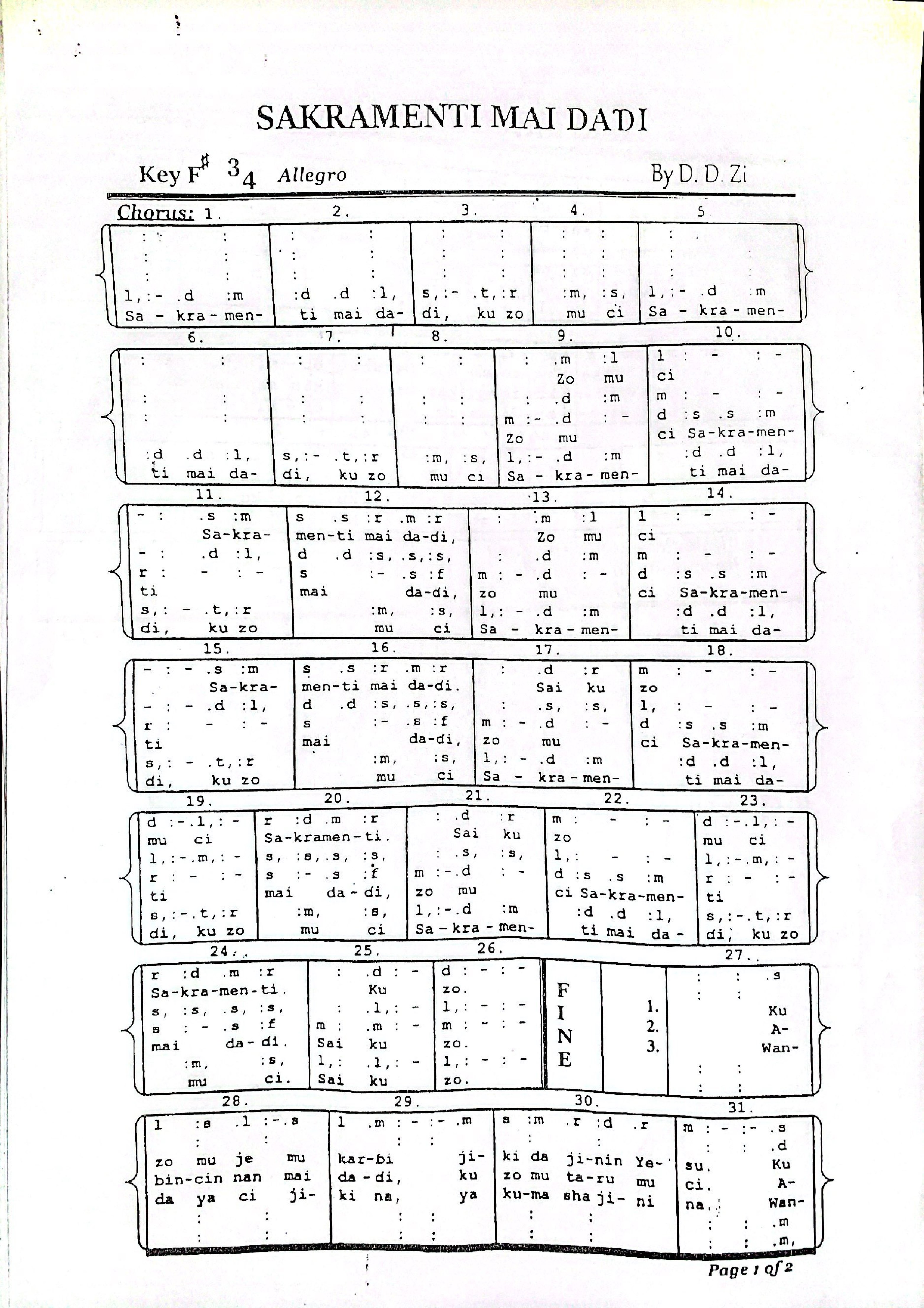 SAKRAMENTI MAI DADI