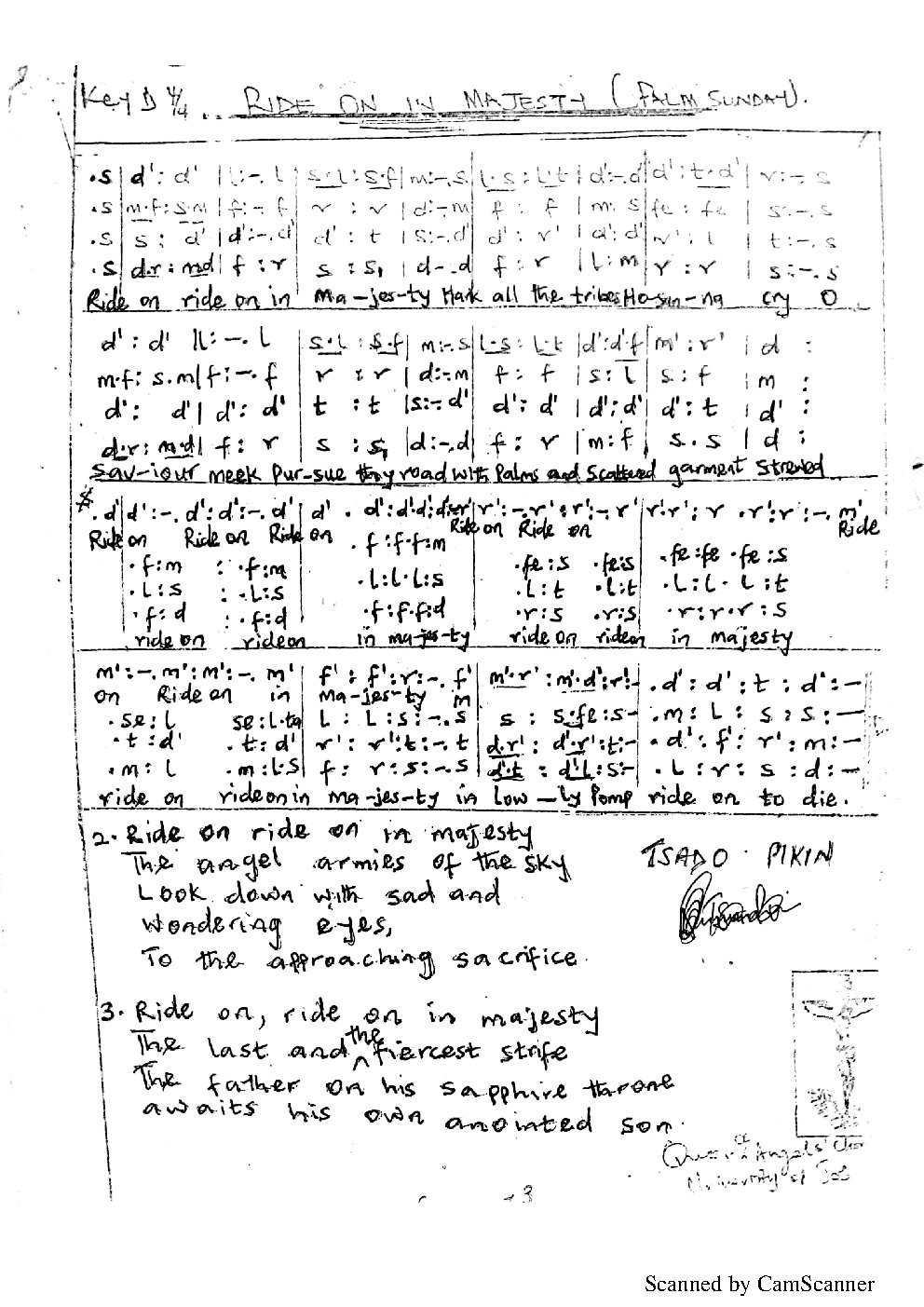RIDE ON IN MAJESTY - Choir Script PDF Thumbnail