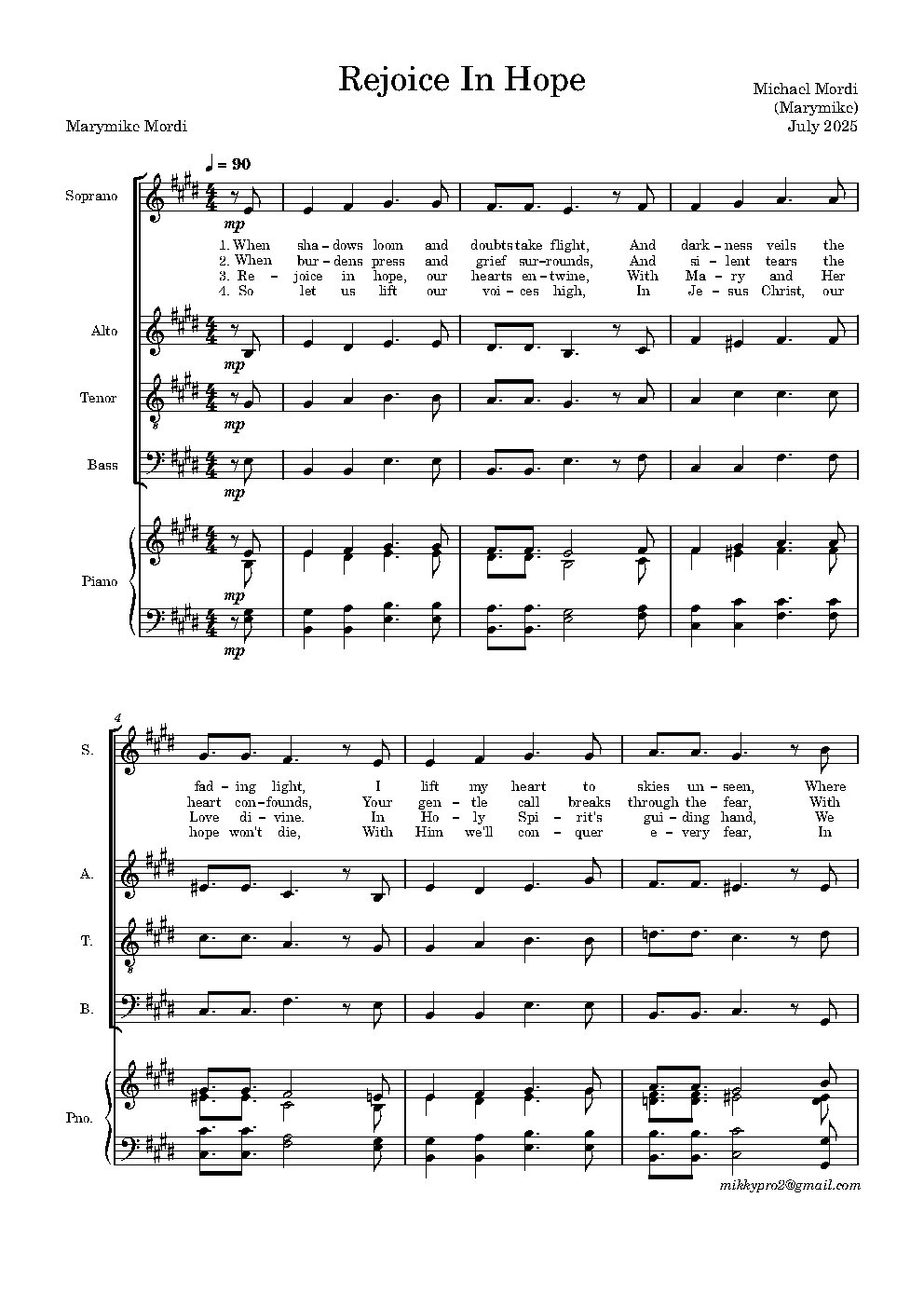 Rejoice In Hope - Choir Script PDF Thumbnail