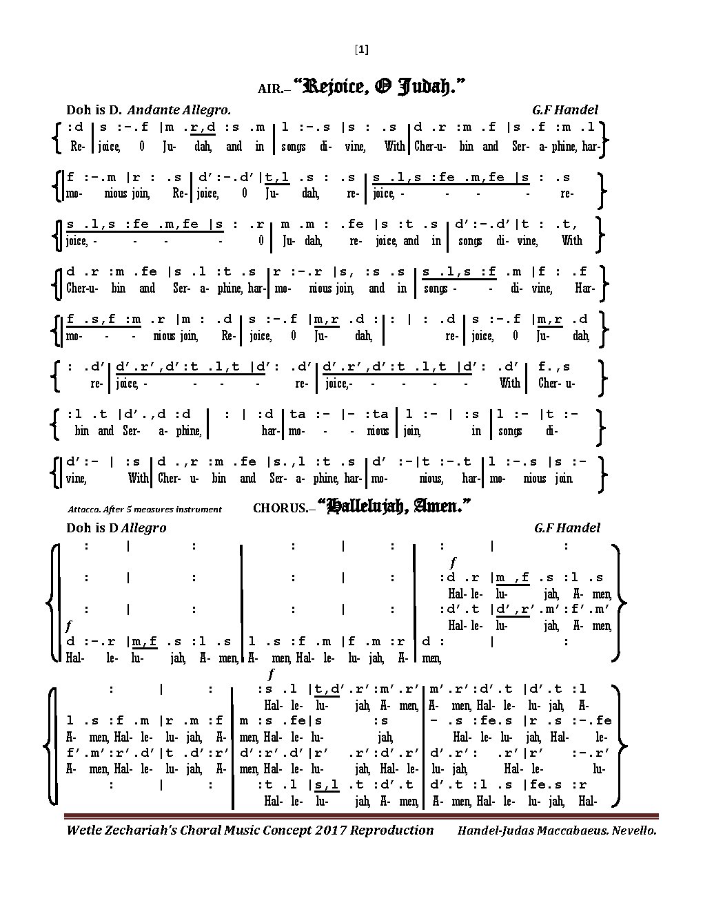 Rejoice, O Judah.