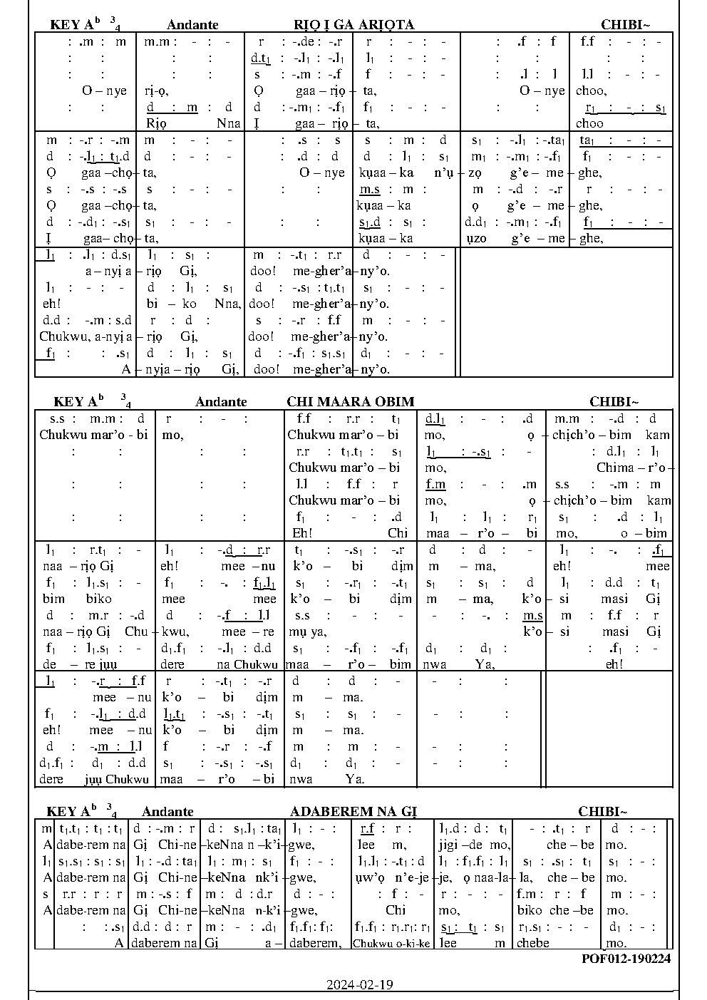 RỊỌ Ị GA ARỊỌTA