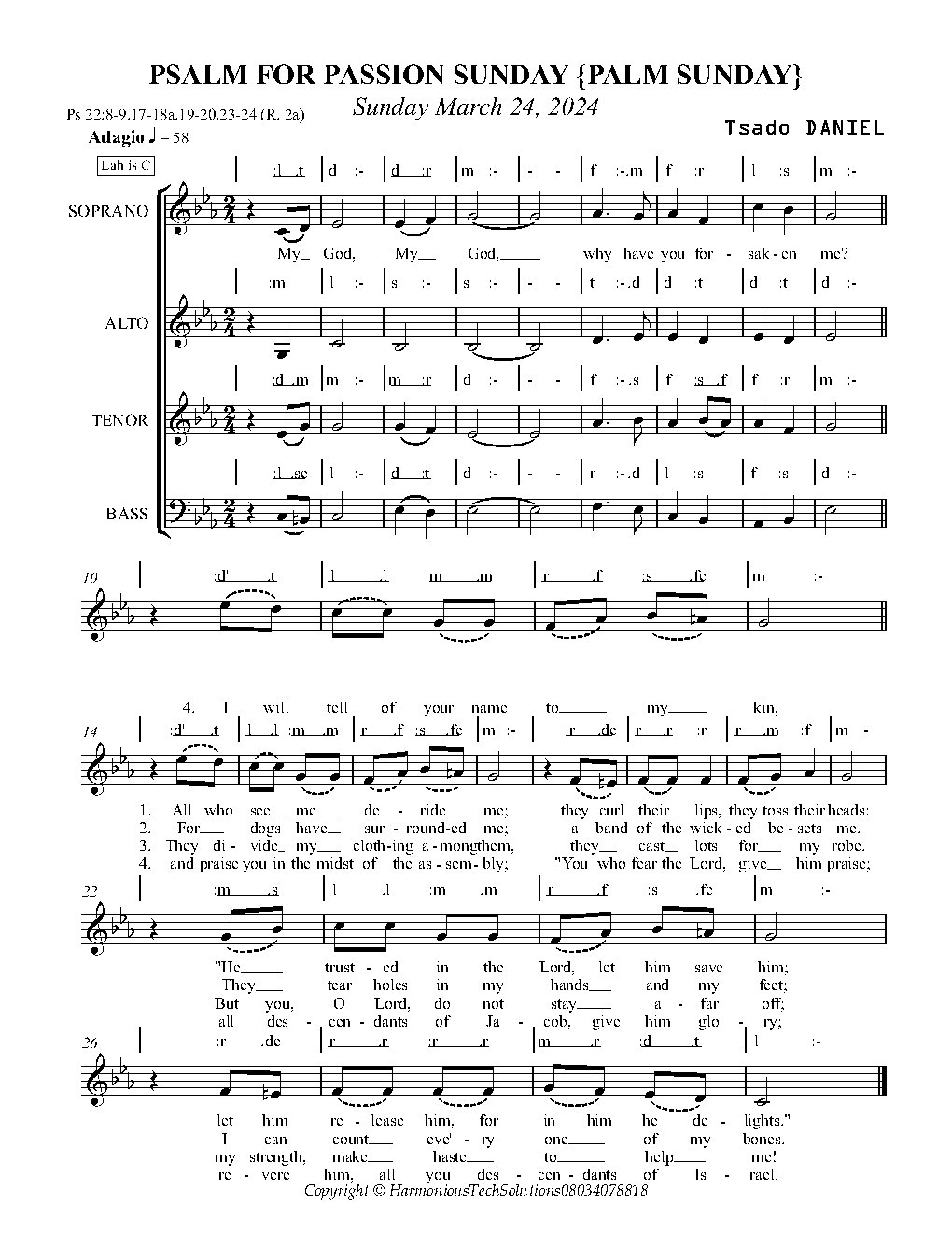 PSALM FOR PASSION SUNDAY {PALM SUNDAY}