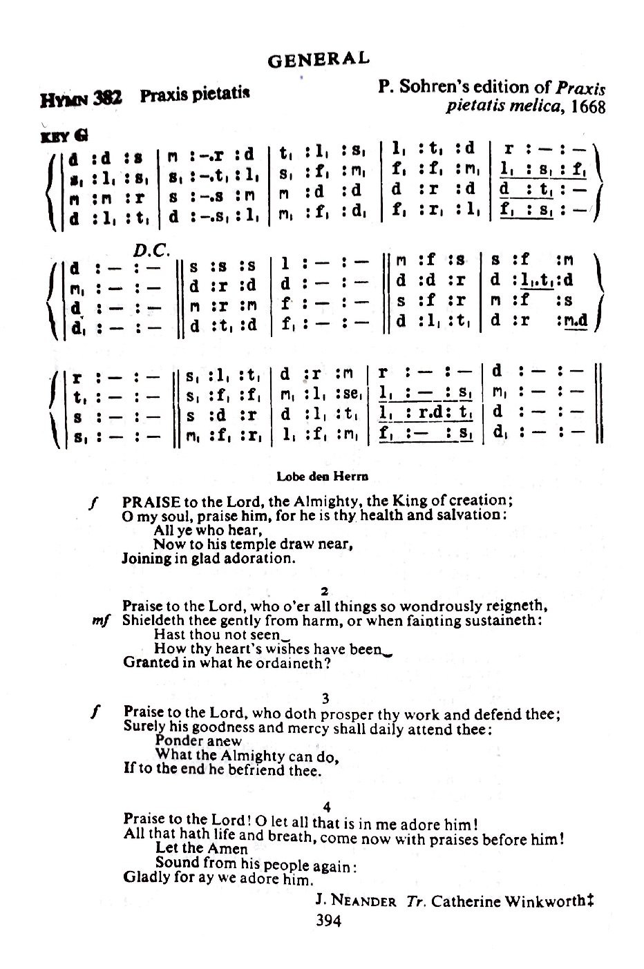 Praise to the Lord, the Almighty - Choir Script PDF Thumbnail