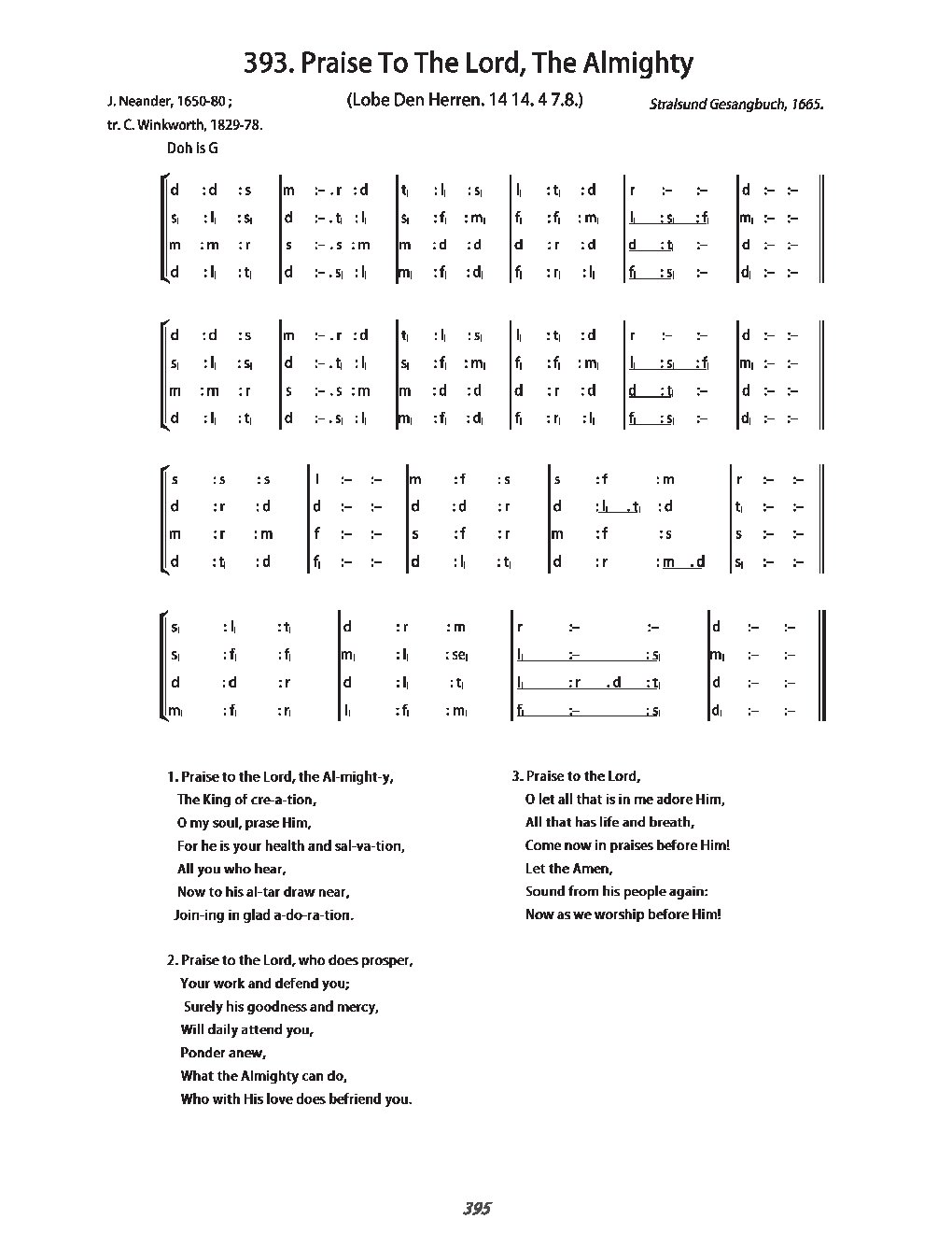 Praise To The Lord, The Almighty - Choir Script PDF Thumbnail